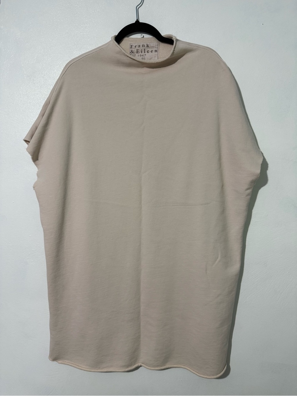 Frank & Eileen Tee Lab Beige Capelet Tunic small flaw M/L